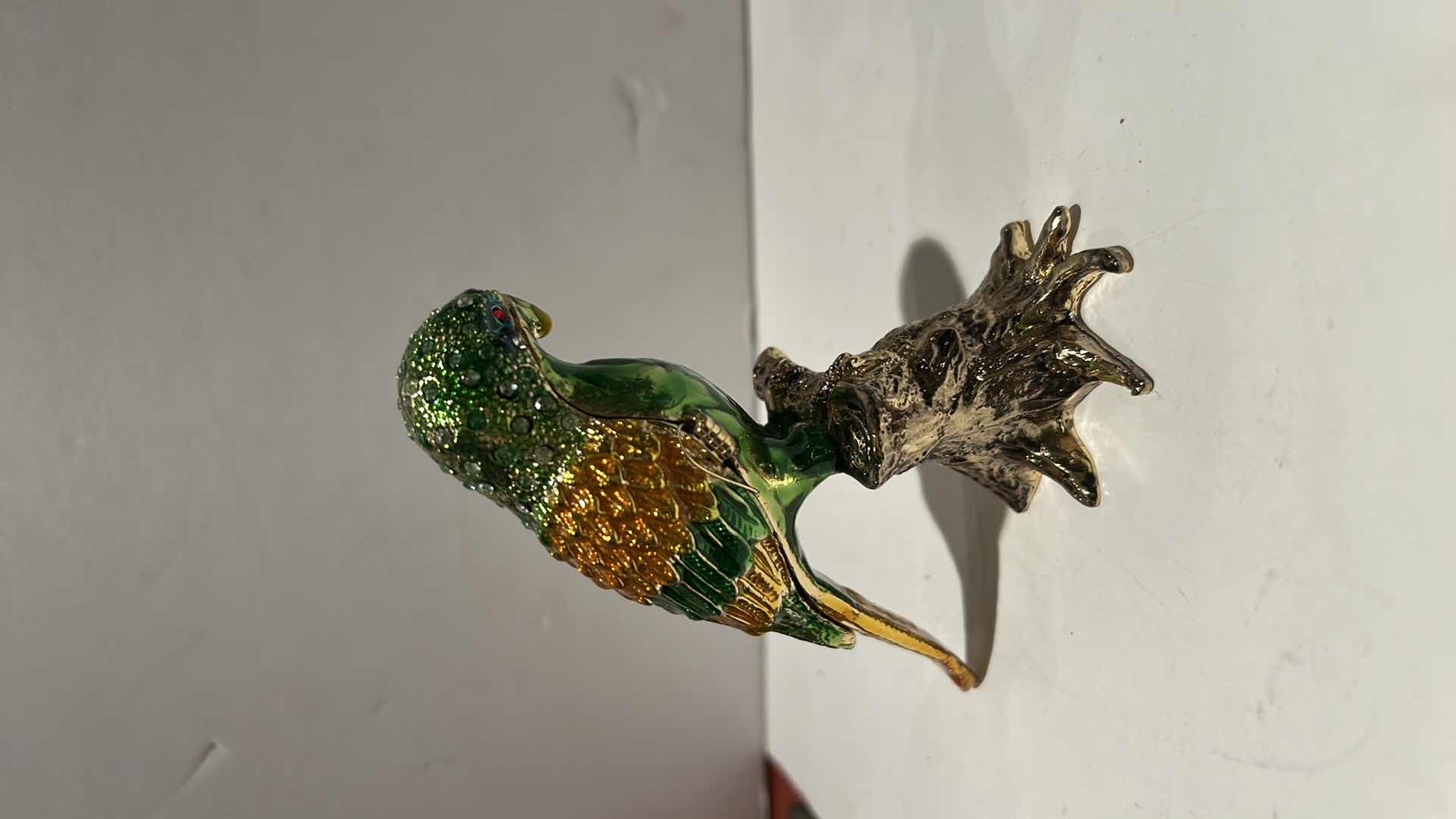 Photo 1 of BEJEWELED BIRD TRINKET BOX H4”