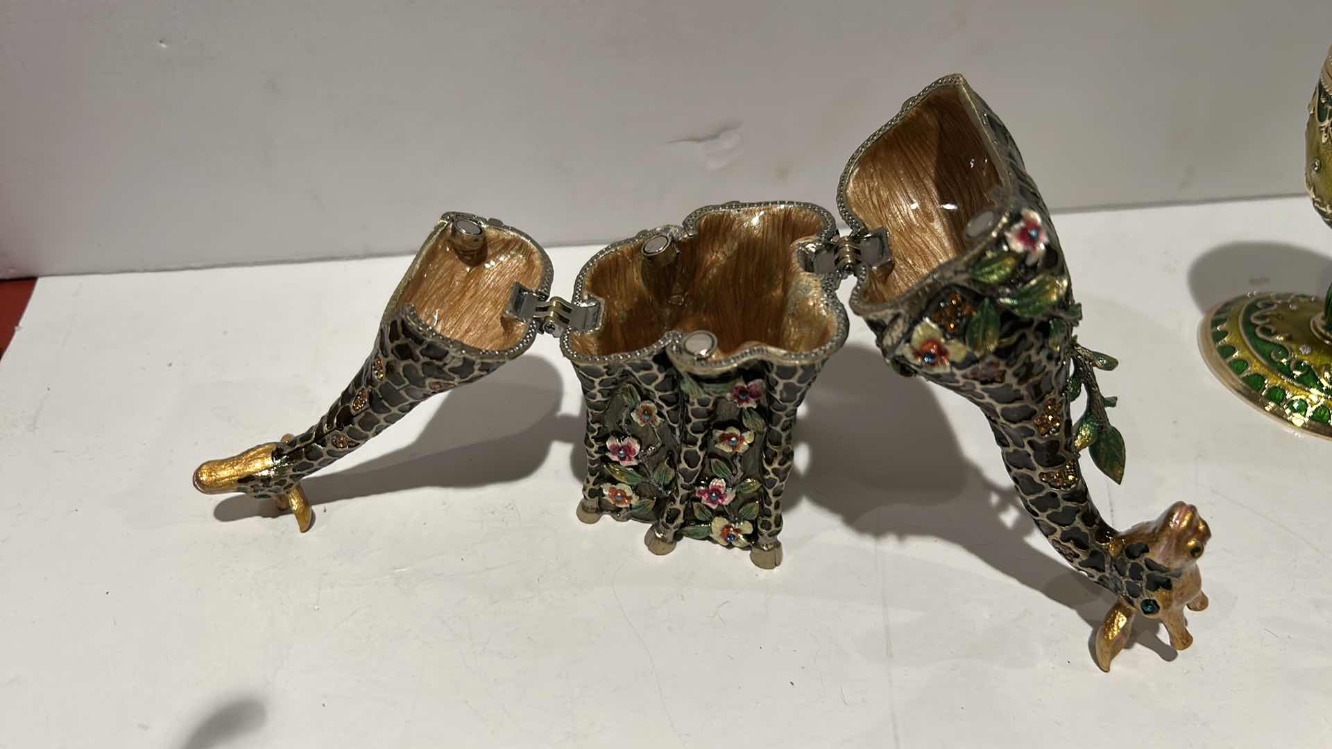 Photo 1 of BEJEWELED GIRAFFE TRINKET BOX H6”