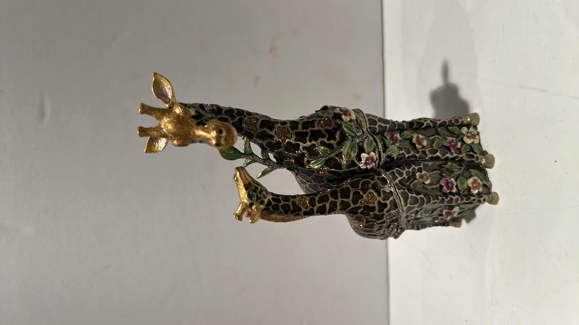 Photo 1 of BEJEWELED GIRAFFE TRINKET BOX H6”