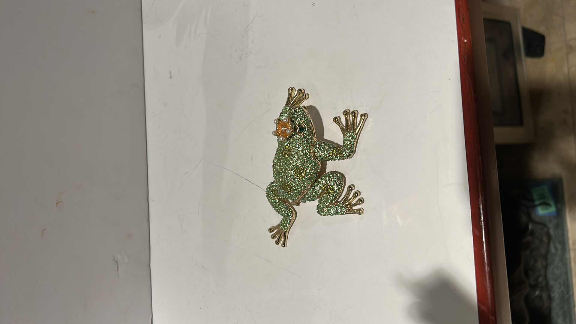Photo 1 of $110 BEJEWELED FROG TRINKET BOX H1.5”