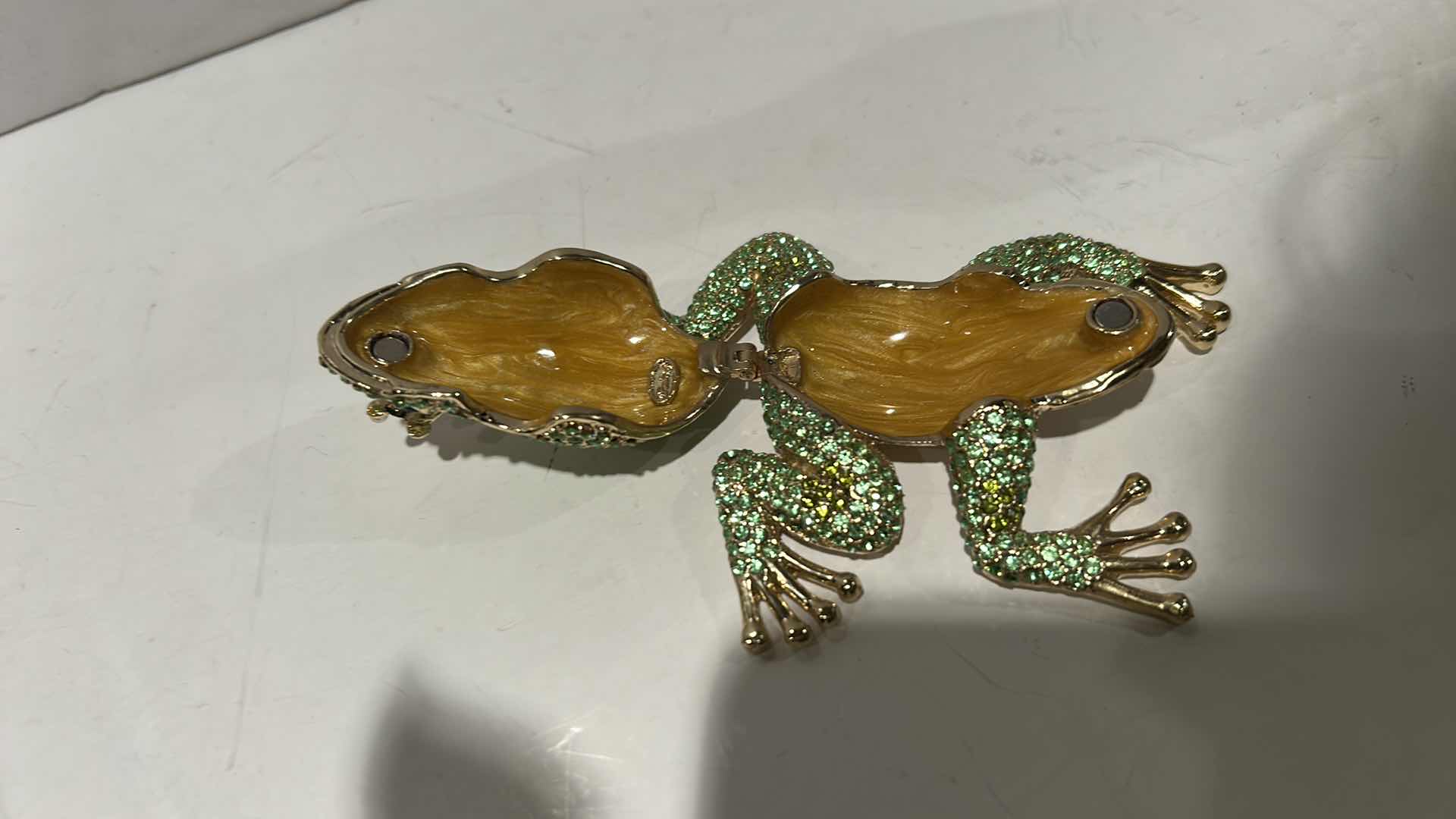 Photo 1 of $110 BEJEWELED FROG TRINKET BOX H1.5”