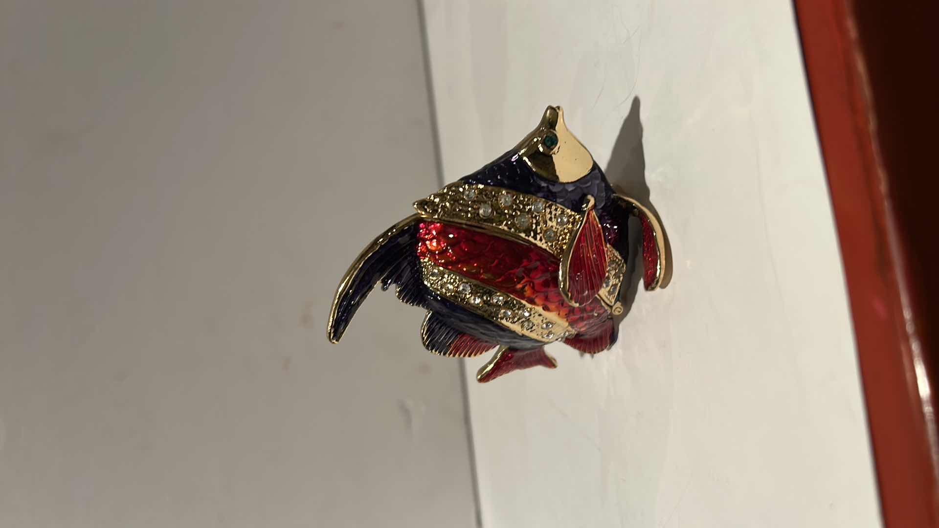 Photo 1 of BEJEWELED FISH TRINKET BOX H3”