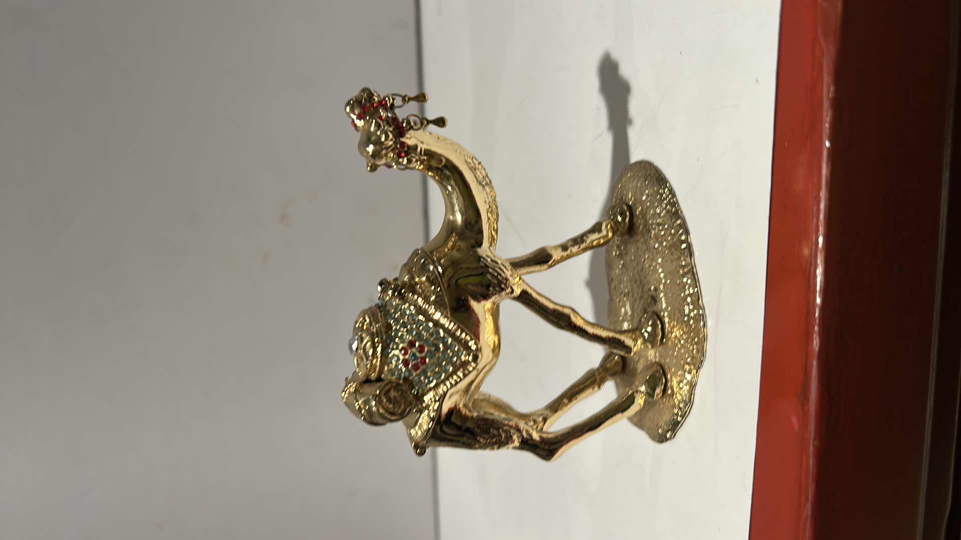 Photo 1 of BEJEWELED CAMEL TRINKET BOX H4”