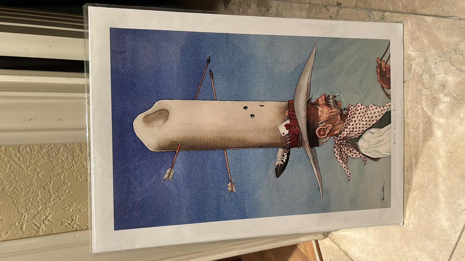 Photo 1 of “15 GALLON HAT” PRINT BY DAVE WILDER ARTWORK 13” x H19”