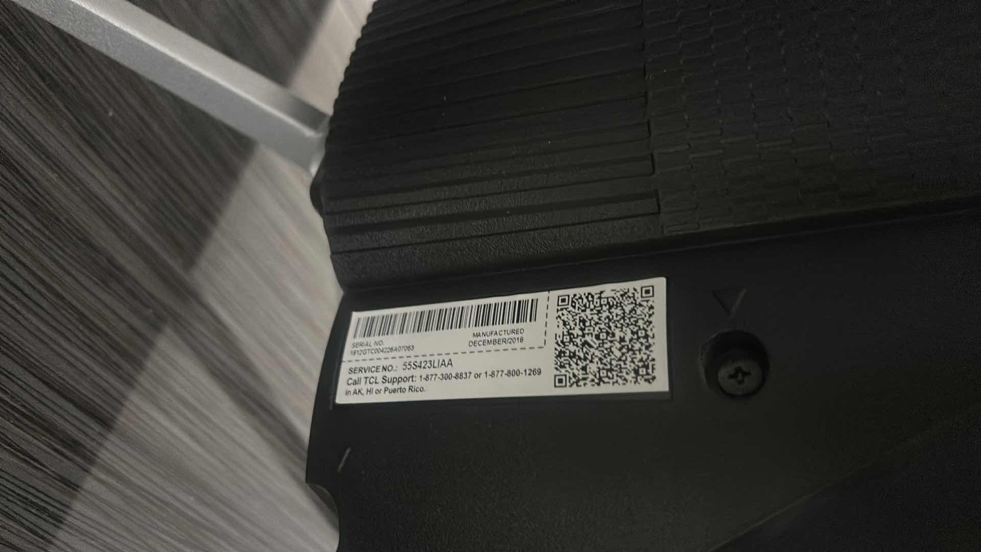 Photo 1 of 55” TCL ROKU TV