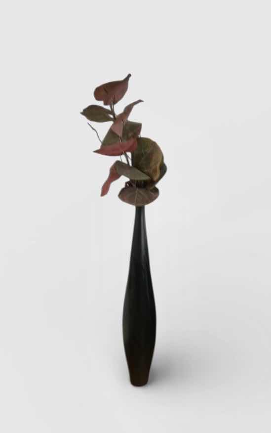 Photo 1 of TALL SLIM BLACK VASE H41”