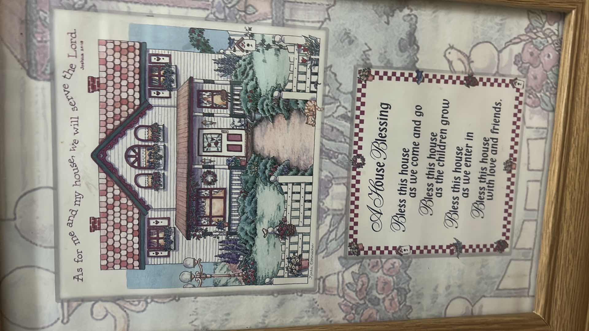 Photo 1 of WOOD FRAMED “A HOME BLESSING” ARTWORK 10” x H15”