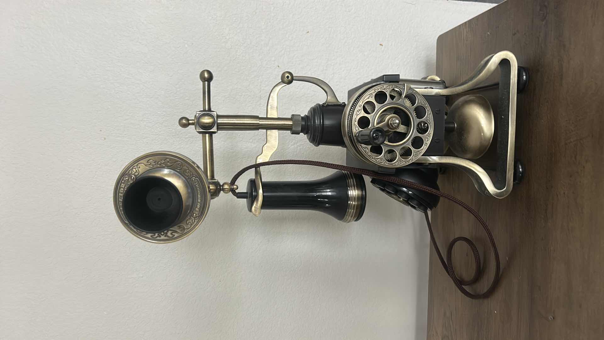Photo 1 of FUNCTIONING VINTAGE-STYLE LANDLINE TELEPHONE REPLICA, H15 1/2”