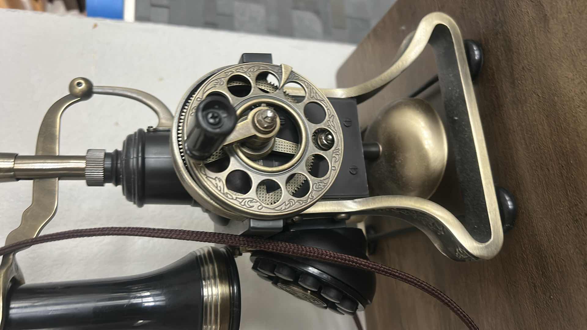 Photo 1 of FUNCTIONING VINTAGE-STYLE LANDLINE TELEPHONE REPLICA, H15 1/2”