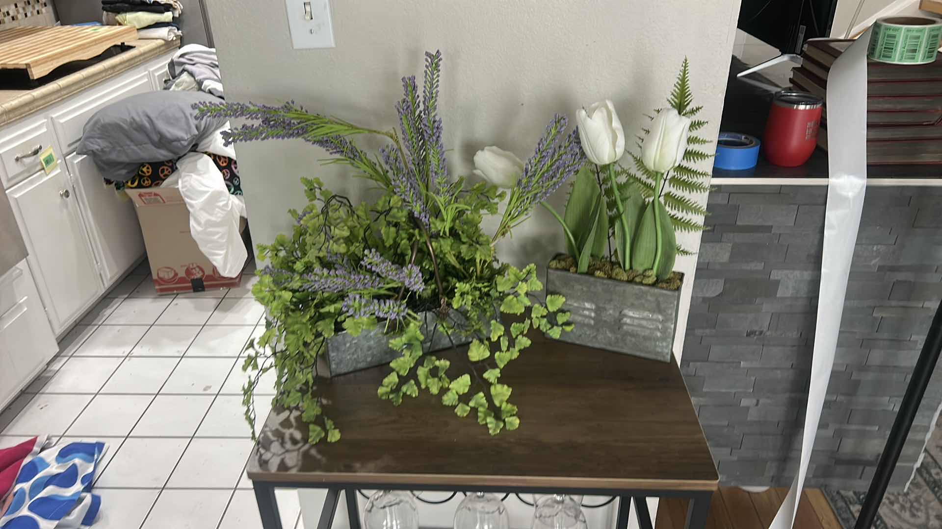 Photo 1 of HOME DECOR - TWO FAUX GREENERY (TALLEST H18”)