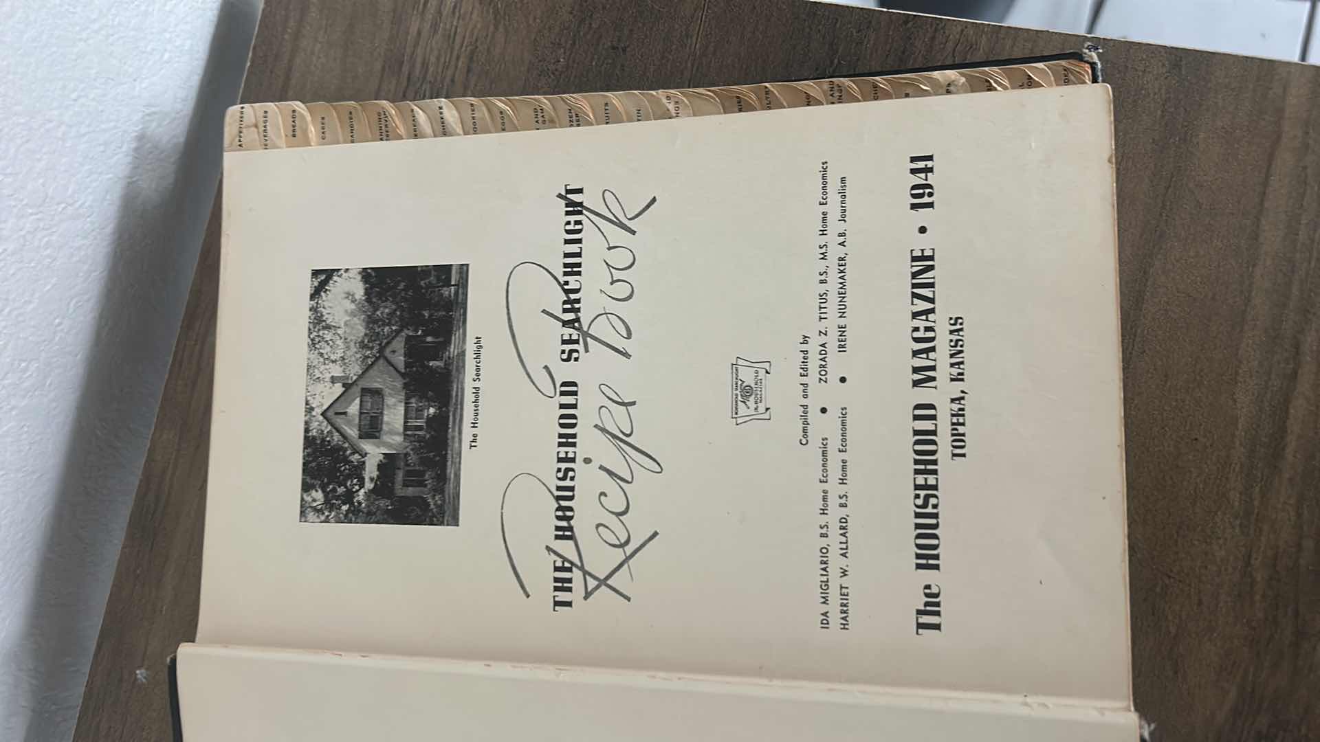 Photo 1 of VINTAGE HARDCOVER COPY OF THE HOUSEHOLD SEARCHLIGHT RECIPE BOOK,