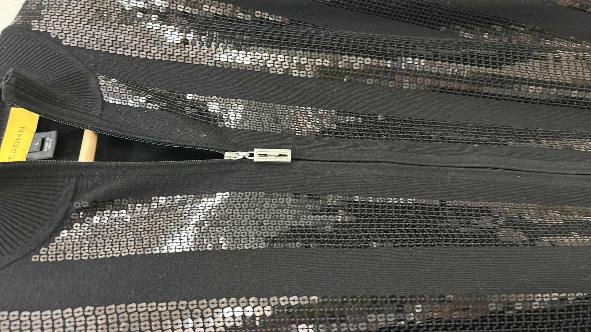 Photo 1 of ST JOHN DESIGNER BLACK W SILVER SWEATER W MATCHING TANK TOP (SIZE S/M)