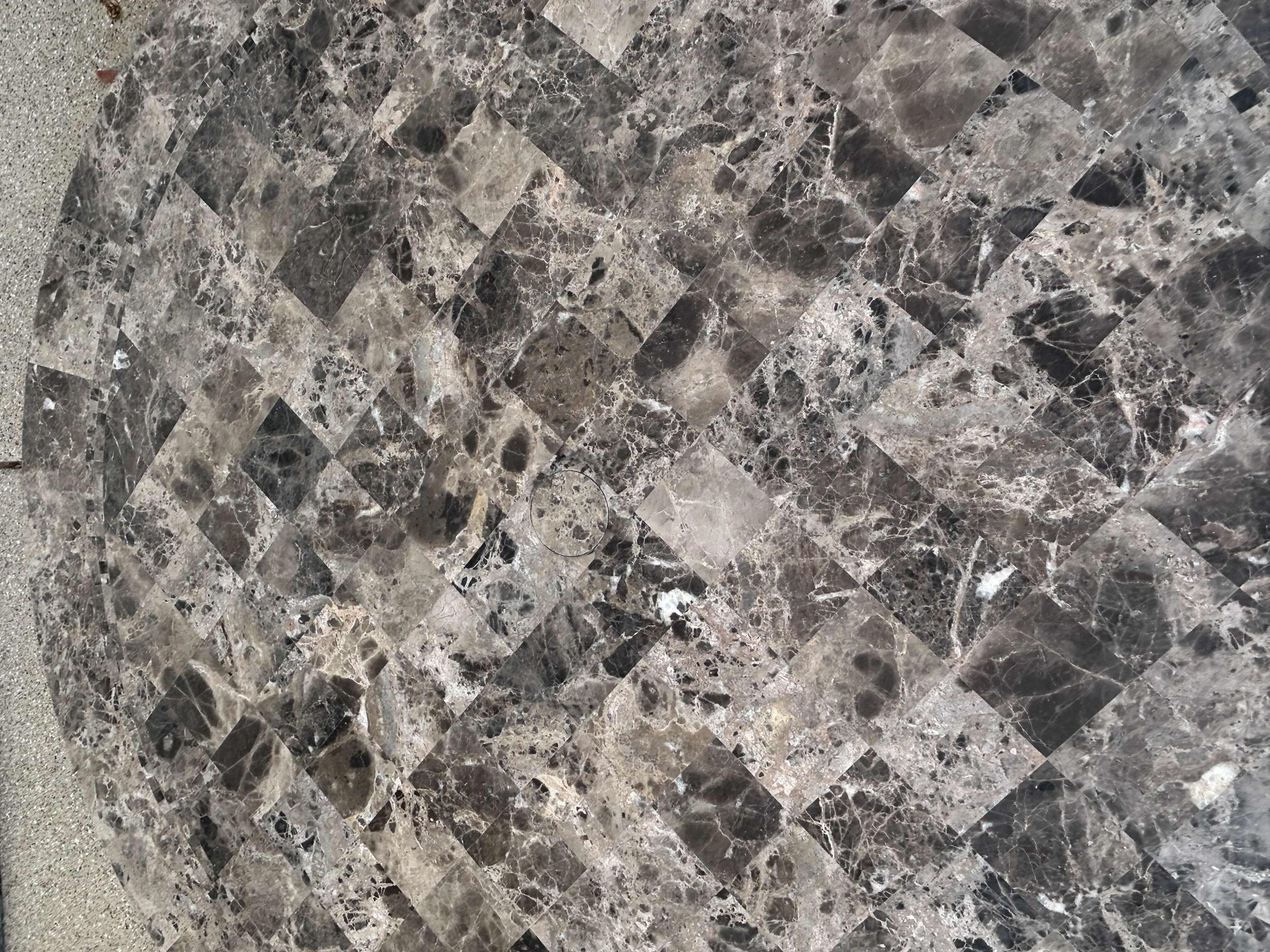 Photo 1 of FAUX MARBLE 48" ROUND TOP PATIO TABLE H 20"