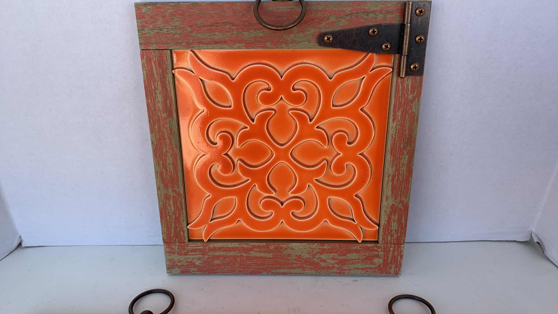 Photo 1 of 3- DECORATIVE ORANGE WALL DECOR
10” X 11”