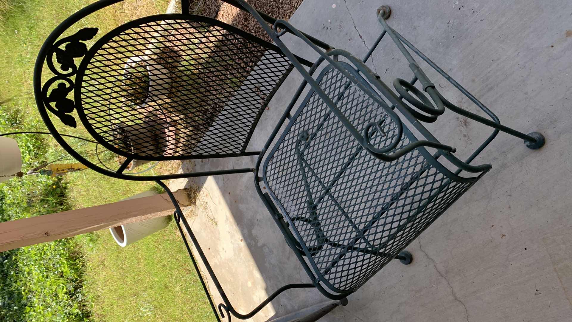 Photo 1 of PEONY FLOWER WROUGHT IRON PATIO CHAIR