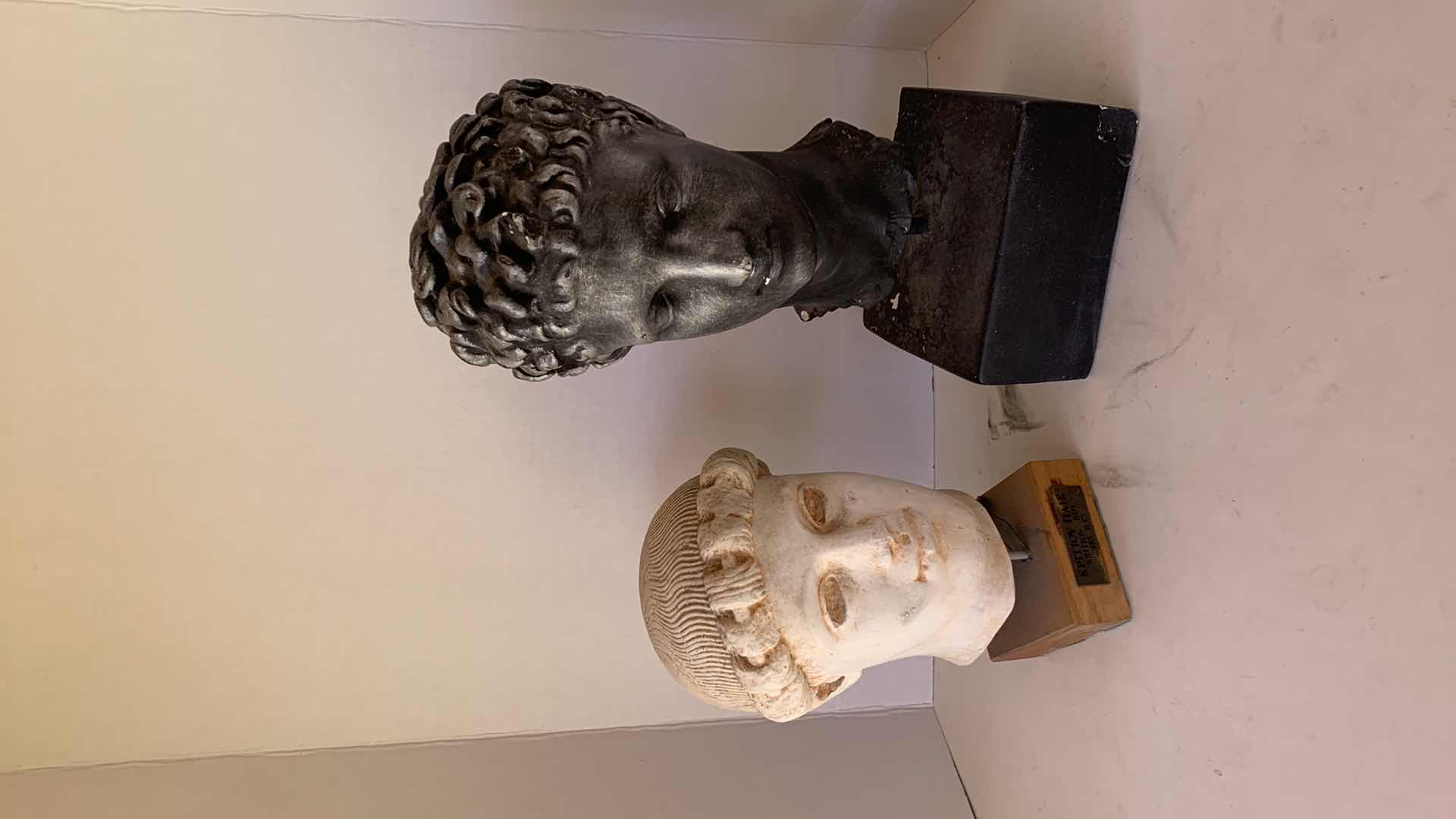 Photo 1 of PAIR OF GREEK BUSTS 14”