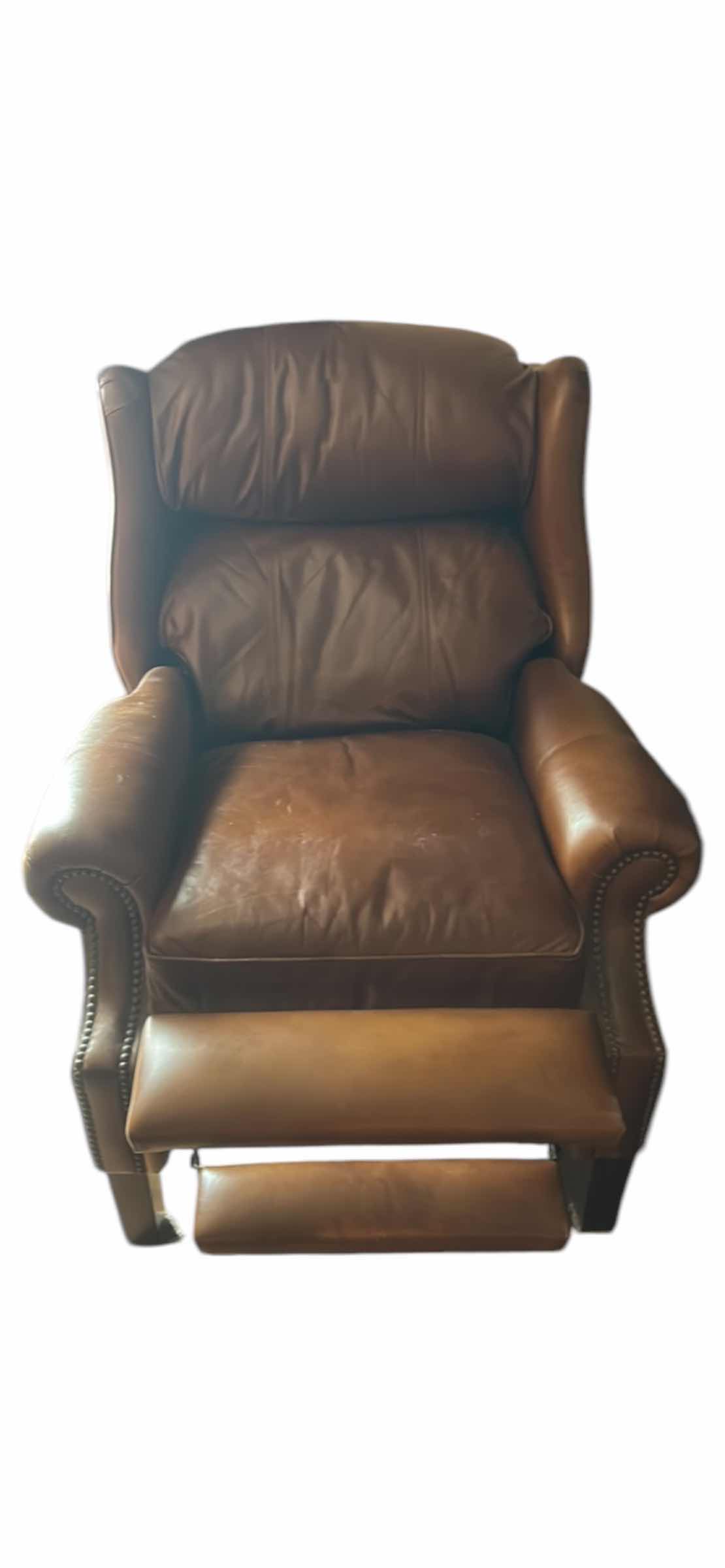 Photo 1 of BERNHARDT BROWN LEATHER RECLINER 33” x 35”  H41”