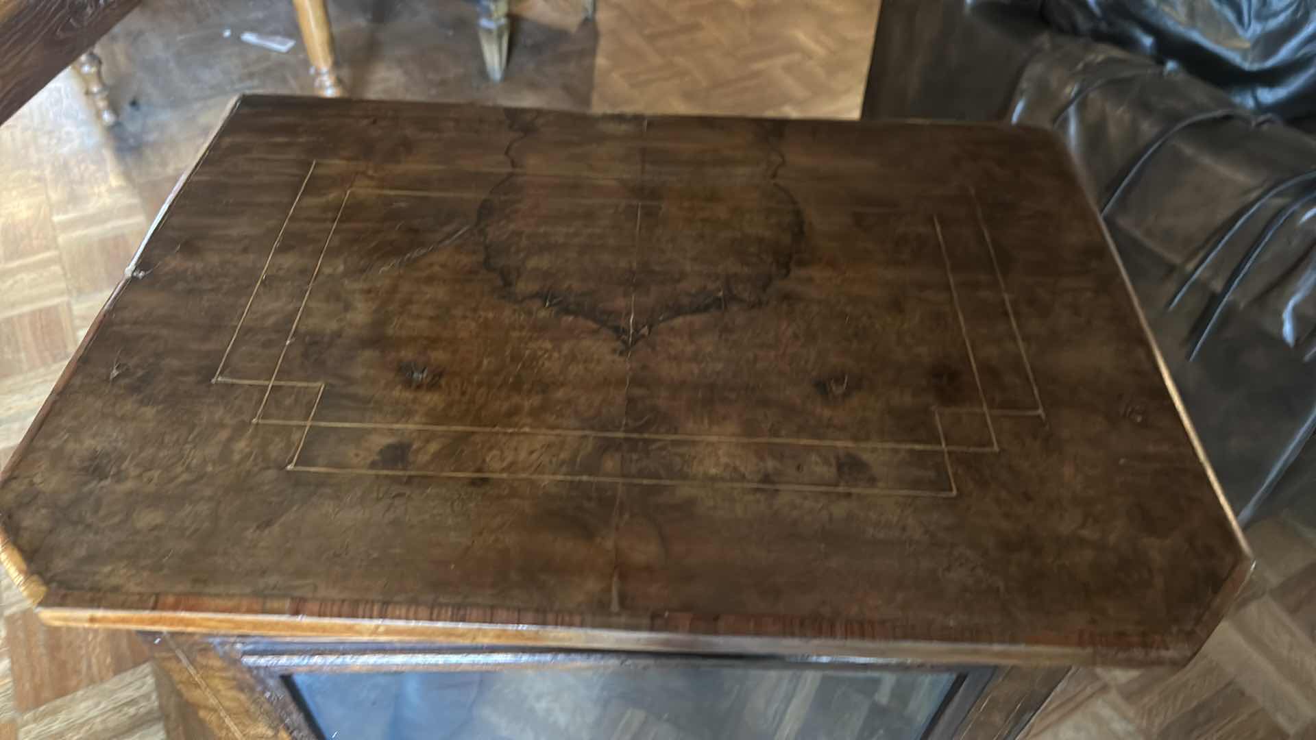 Photo 5 of ANTIQUE 1870’S VICTORIAN MUSIC CABINET MADE OF WALNUT VENEER, DESIGNED FOR STORING SHEET MUSIC 20 1/2”x 14” x H3’