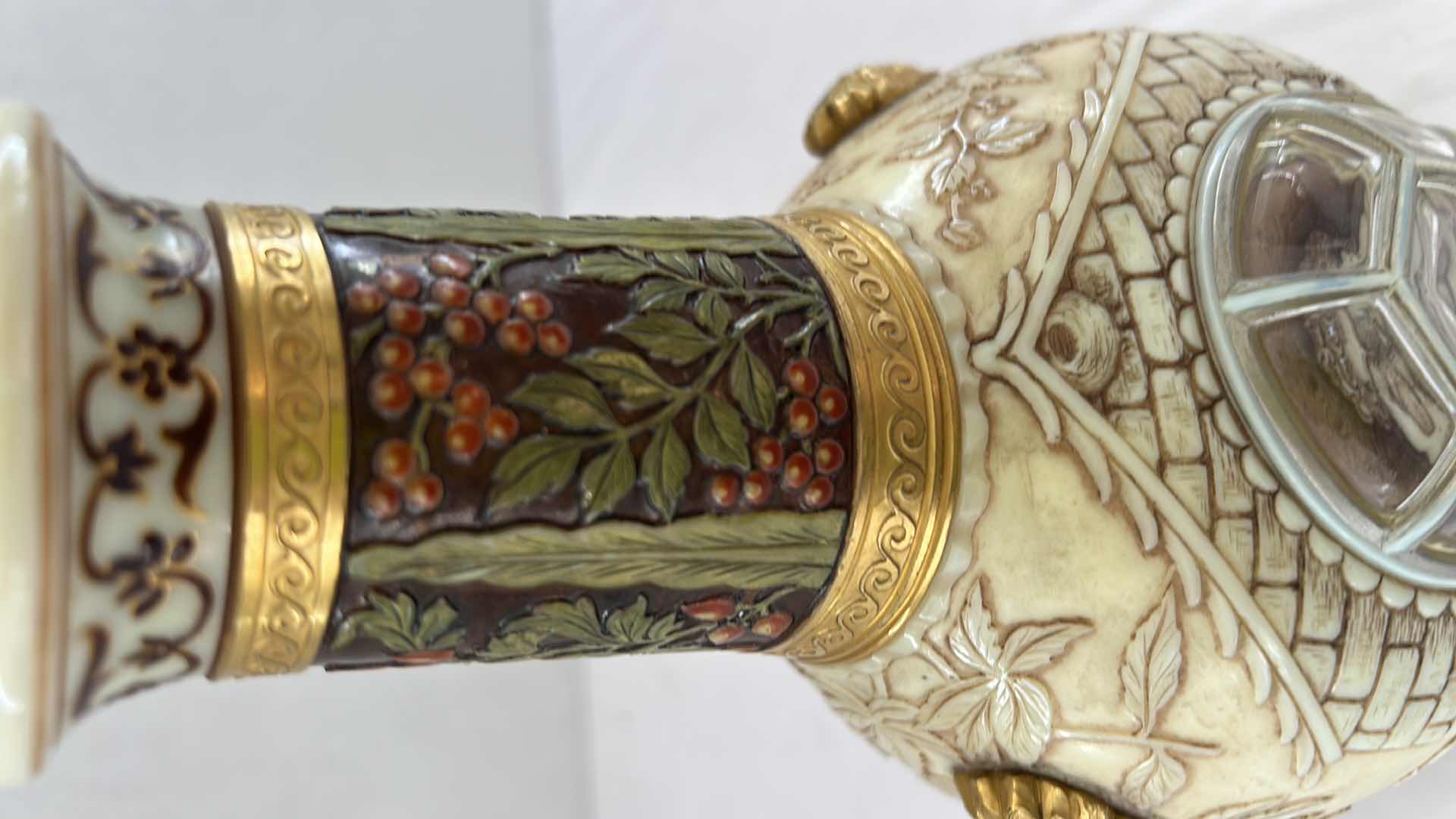 Photo 6 of RARE ANTIQUE SATSUMA VASE H9”