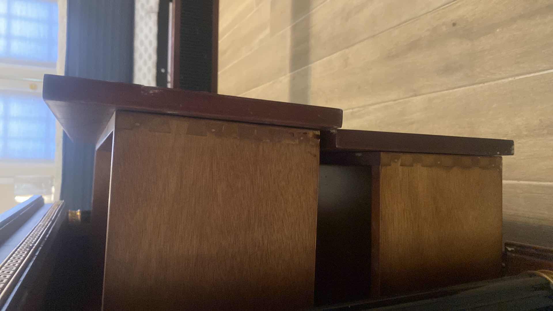 Photo 1 of VERSACE-STYLE SOLID WOOD W. GOLD TRIMMING NIGHTSTAND 31.5“ X 16“ H27”