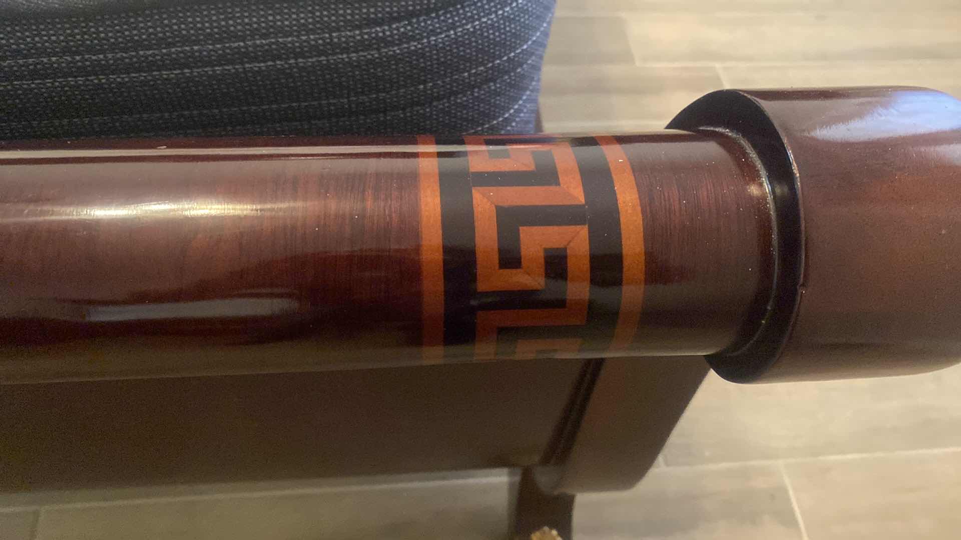 Photo 1 of VERSACE-STYLE SOLID WOOD KING SIZE SLEIGH BED FRAME 78“ X 99“ (NIGHT STANDS & MATTRESS SOLD SEPARATELY)