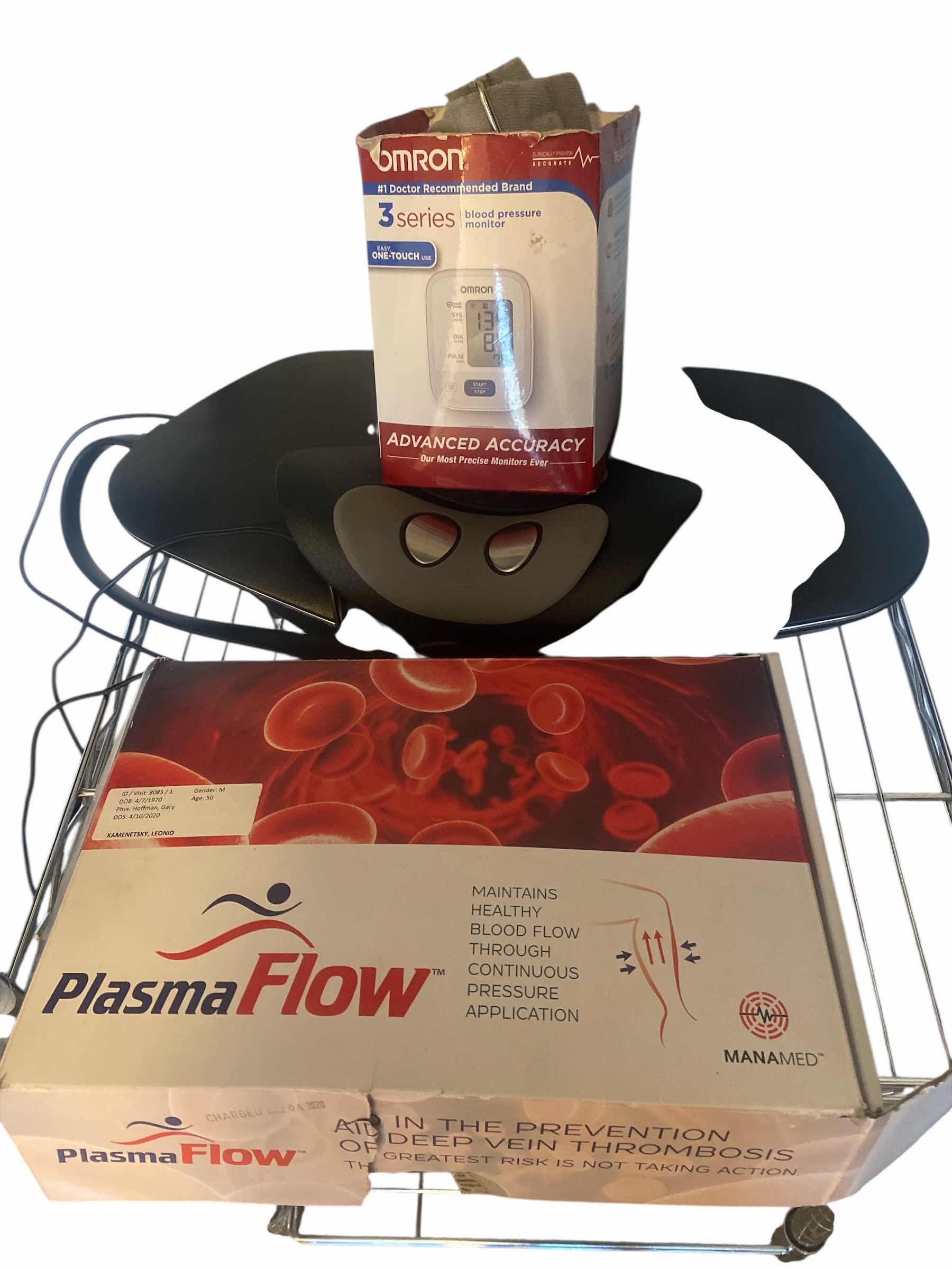 Photo 1 of PLASMA FLOW, BACK BRACE & BLOOD PRESSURE MONITOR