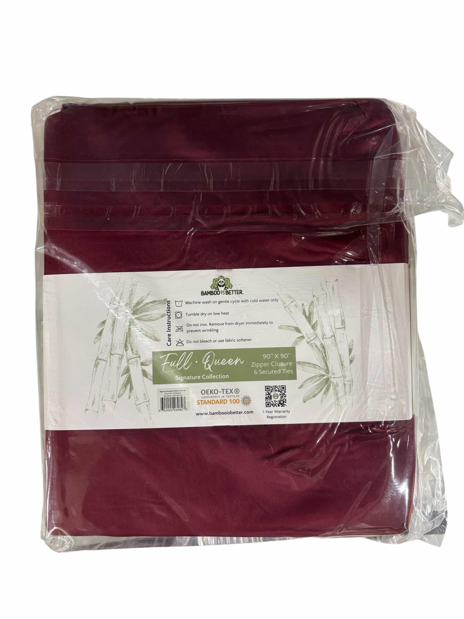 Photo 1 of BAMBOO IS BETTER BAMBOO DUVET COLLECTION FULL- QUEEN - 90” X 90” RUBY RED