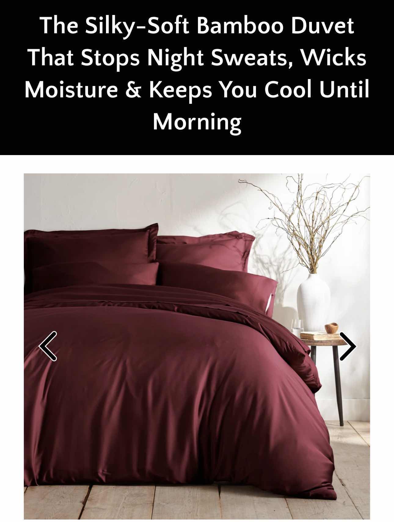 Photo 1 of BAMBOO IS BETTER BAMBOO DUVET COLLECTION FULL- QUEEN - 90” X 90” RUBY RED