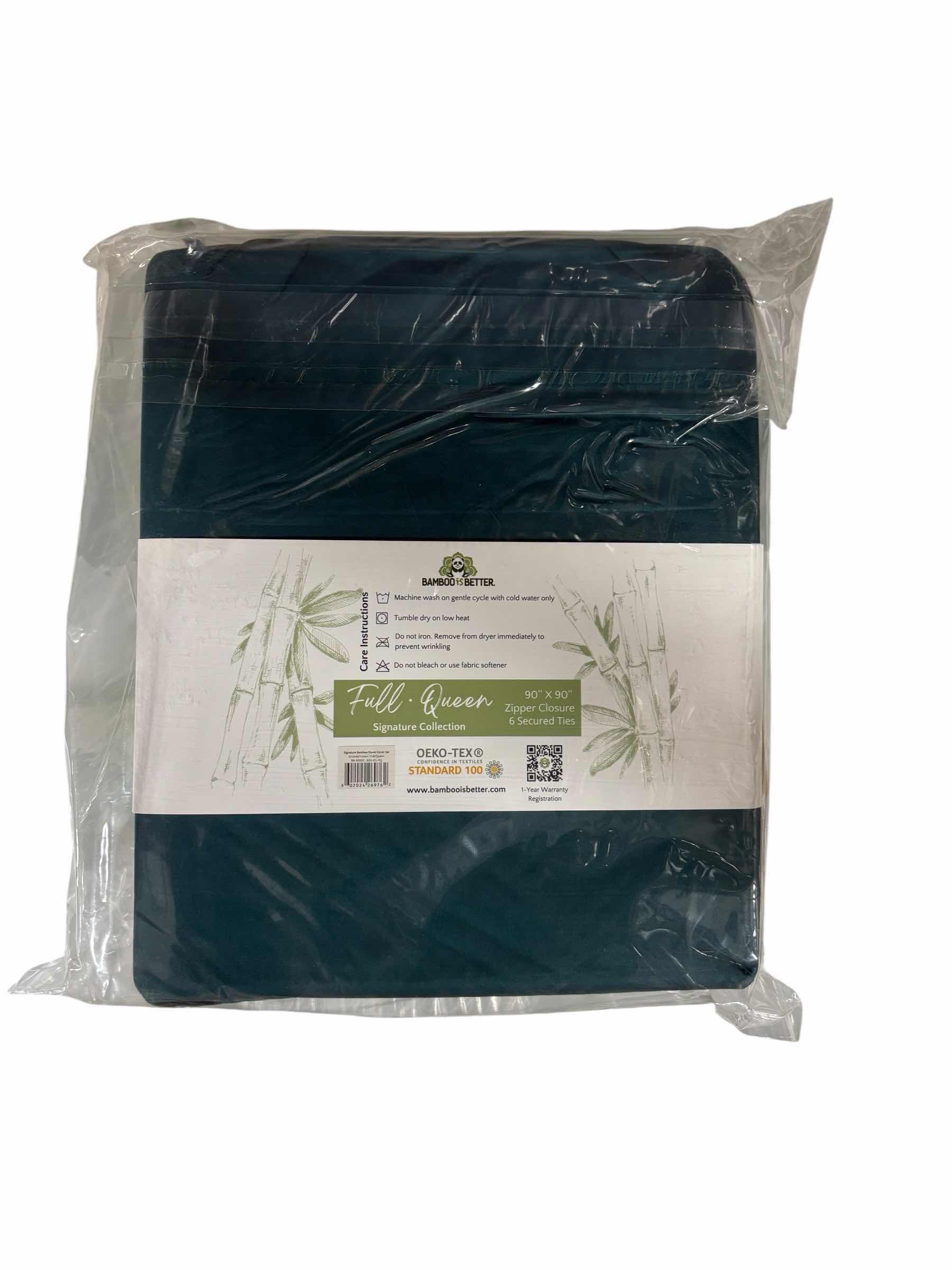 Photo 1 of BAMBOO IS BETTER BAMBOO DUVET COLLECTION FULL- QUEEN - 90” X 90” EMERALD GREEN