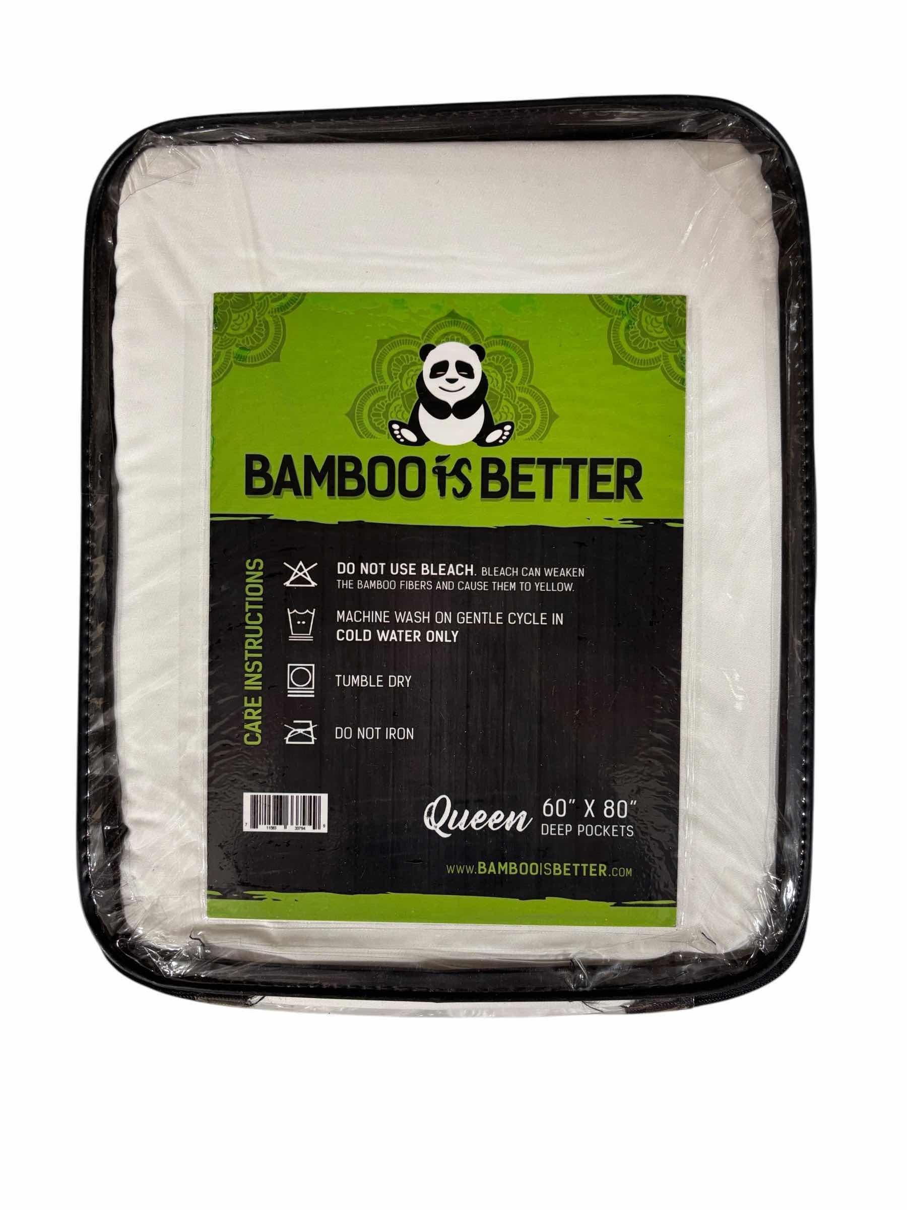 View 2 of $309 BAMBOO IS BETTER QUEEN LUXURY BAMBOO COLLECTION WHITE 60” X 80”