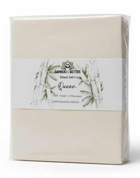 Photo 1 of BAMBOO IS BETTER SIGNATURE 100% BAMBOO QUEEN SHEET SET-IVORY