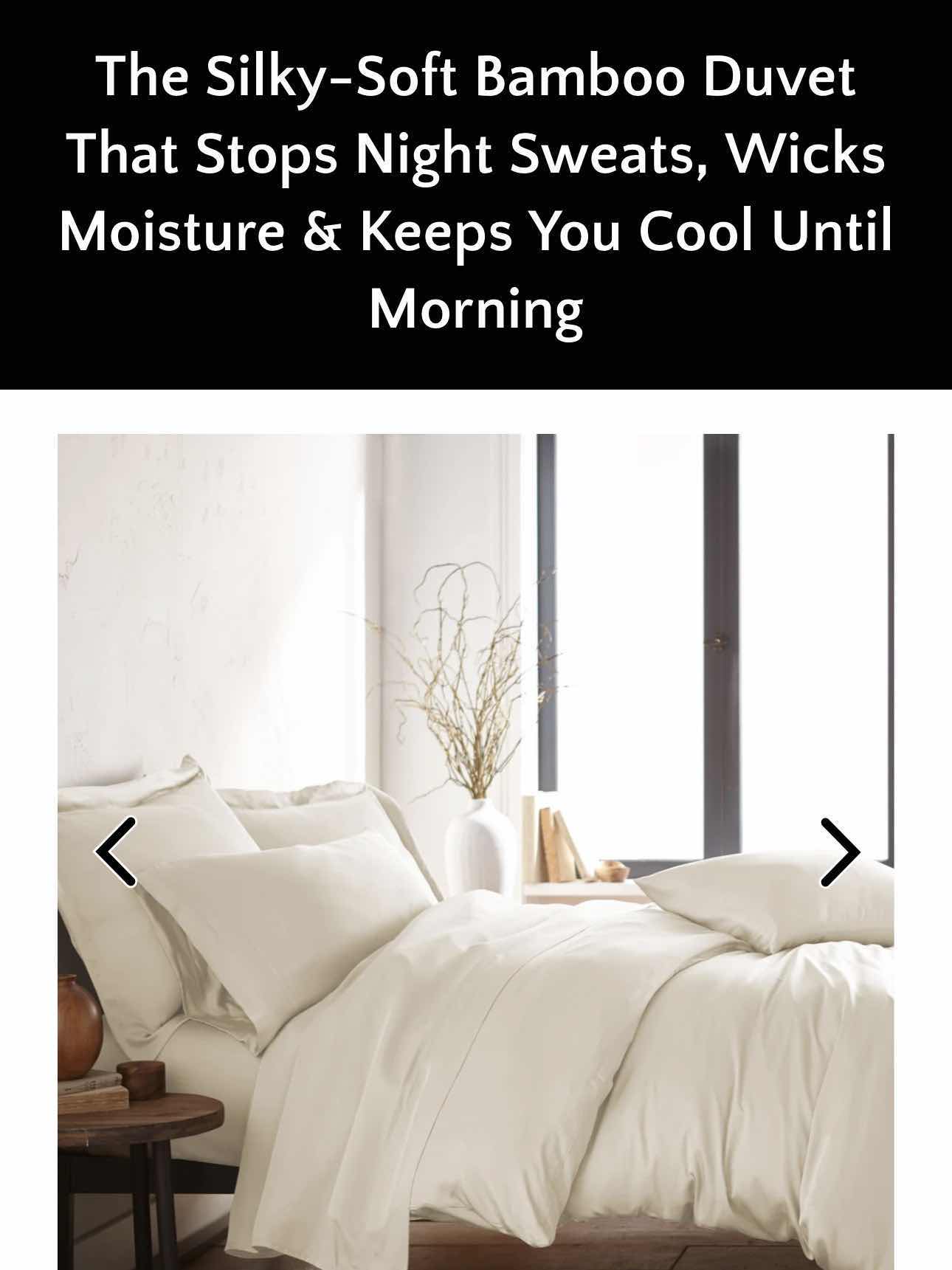 Photo 1 of BAMBOO IS BETTER BAMBOO DUVET COLLECTION- QUEEN - 60” X 80” IVORY