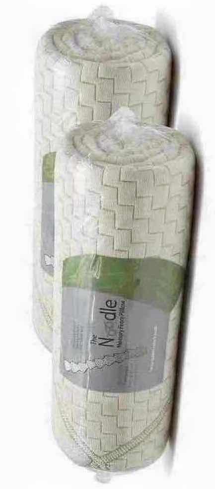 Photo 1 of 2-HOTEL COMFORT “THE NOODLE” BAMBOO SLEEP NOODLE TWIST MEMORY FOAM PILLOWS
