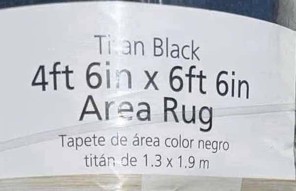 Photo 1 of 2- NIB AREA RUGS BLACK 54”X72”L/4’6”X6L