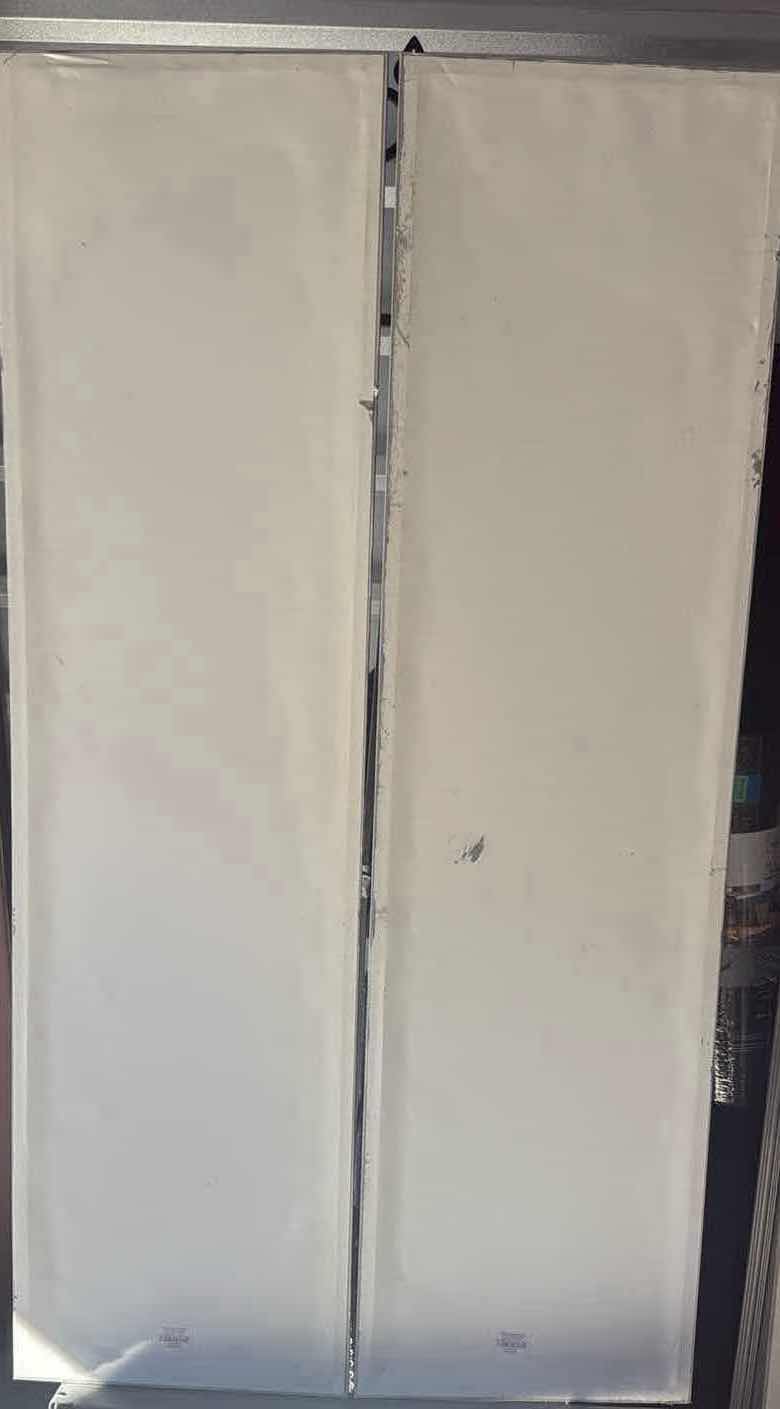 Photo 1 of 2-GREY FRAMED MIRRORS 12X48”