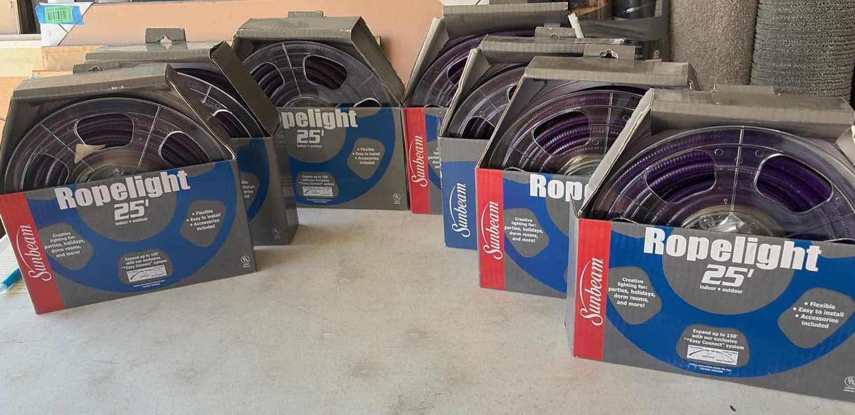 Photo 1 of CONTENTS OF BOX 7 PURPLE ROPE LIGHT 25’