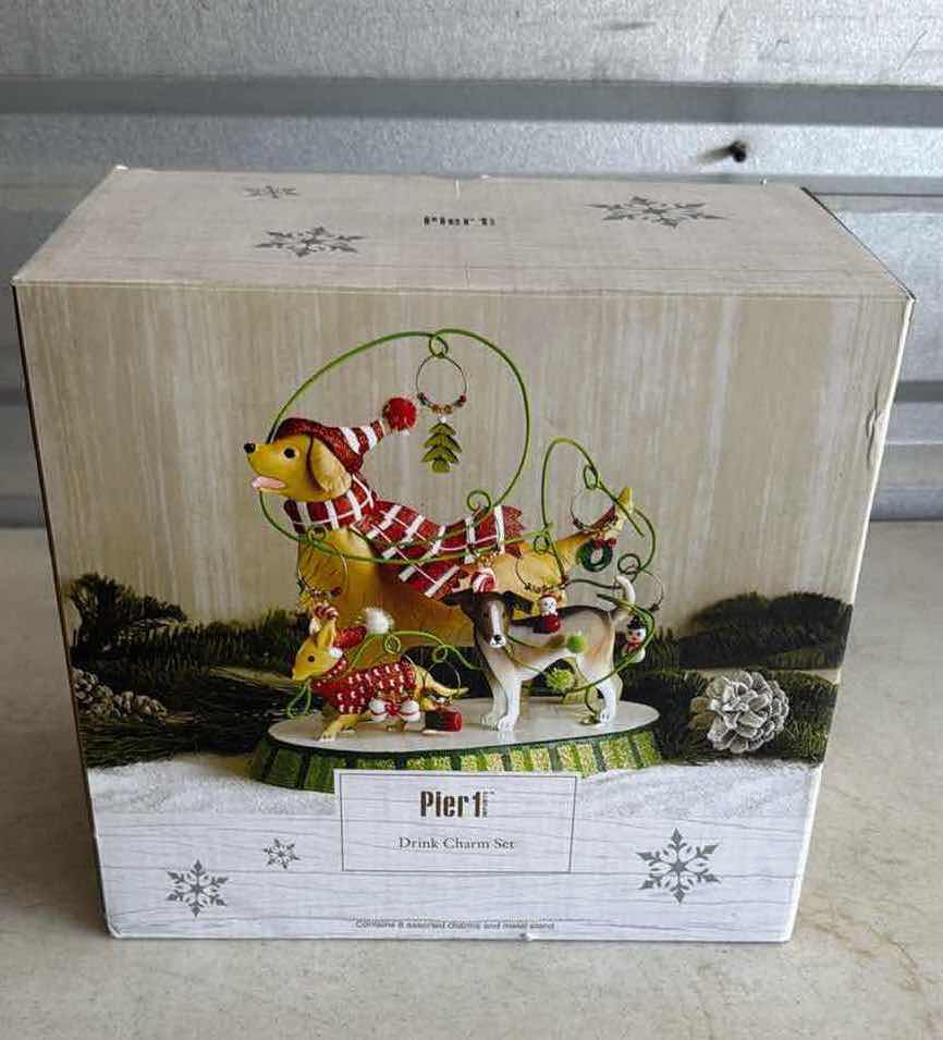 Photo 1 of PIER 1 HOLIDAY DRINK CHARM SET