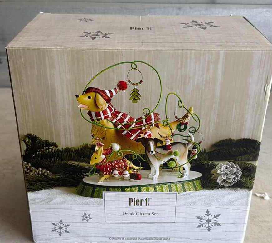 Photo 1 of PIER 1 HOLIDAY DRINK CHARM SET