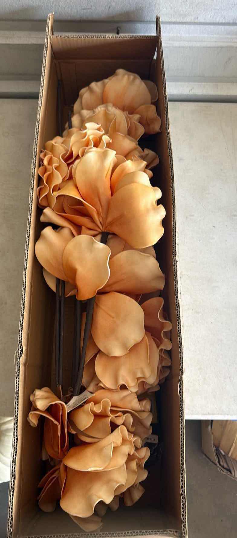 Photo 1 of 3-DECORATIVE FLOWERS ORANGE/WHITE
