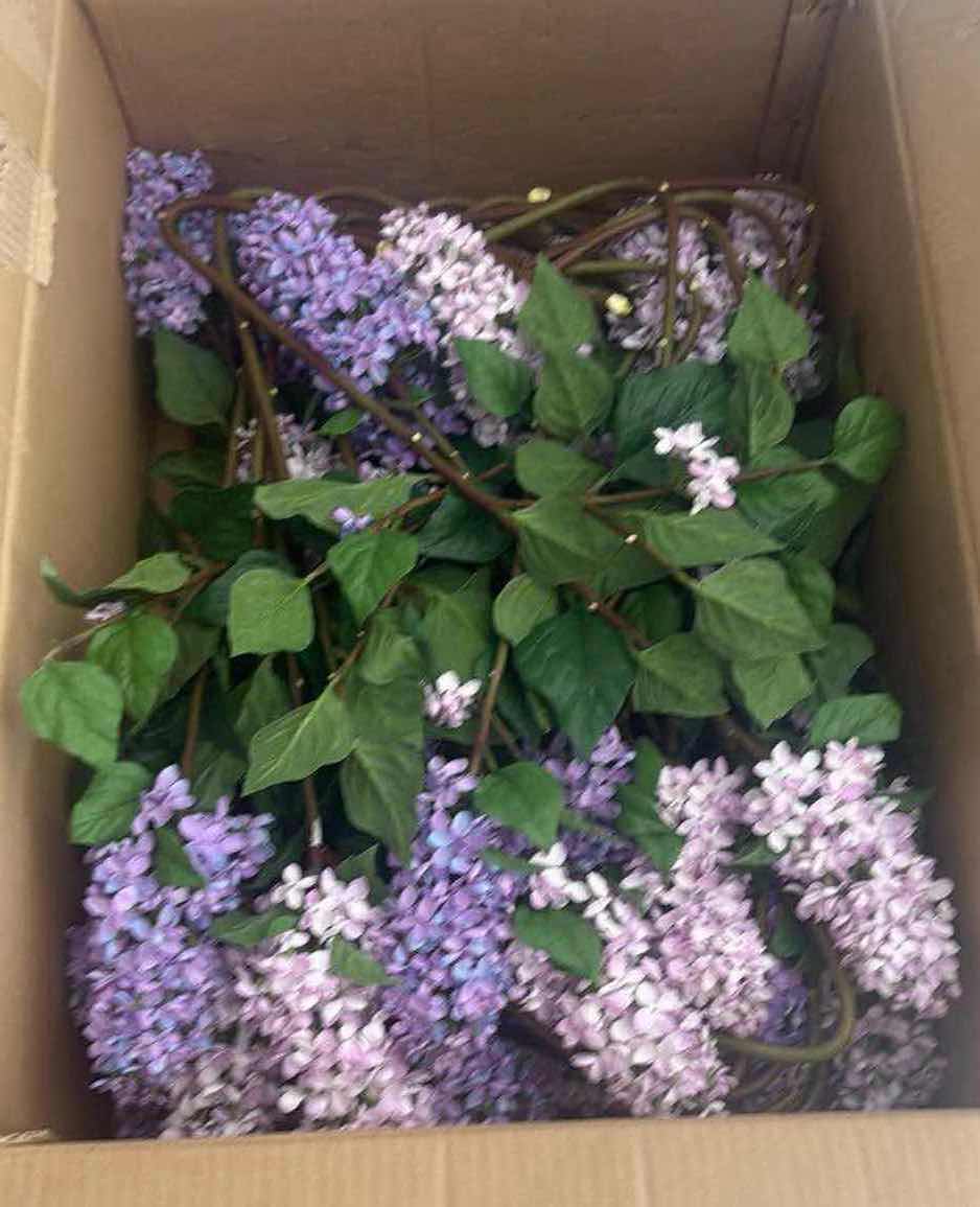Photo 1 of CONTENTS OF BOX- LILAC FLOWERS PURPLE