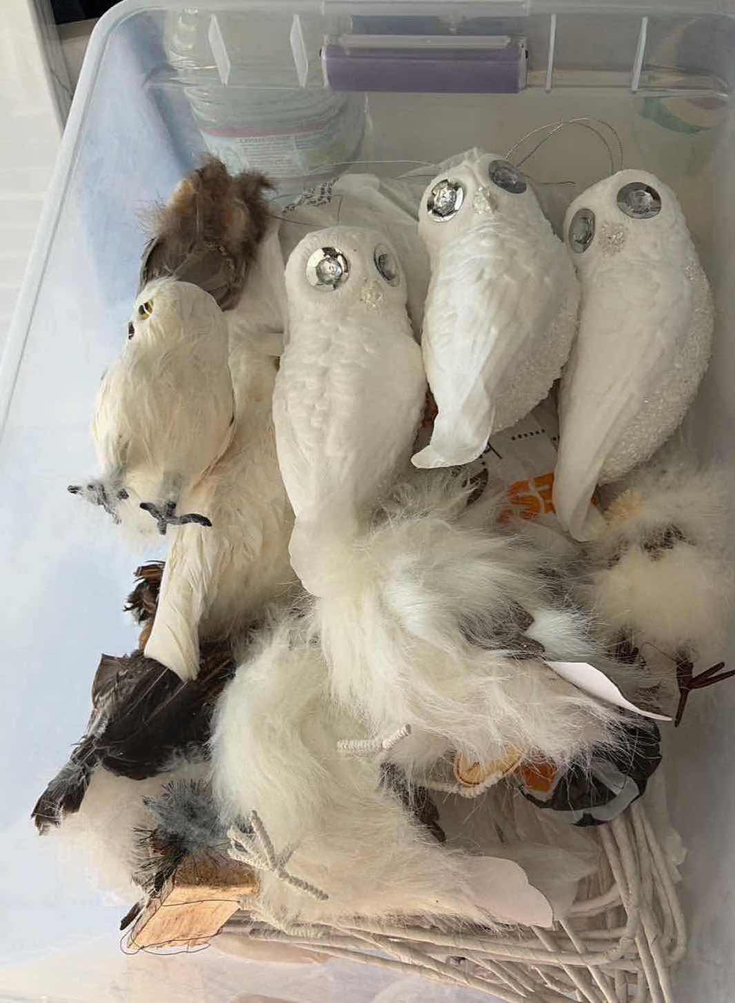 Photo 1 of CONTENTS OF BOX OWL STATUES/ DECRETIVE ORNAMENTS