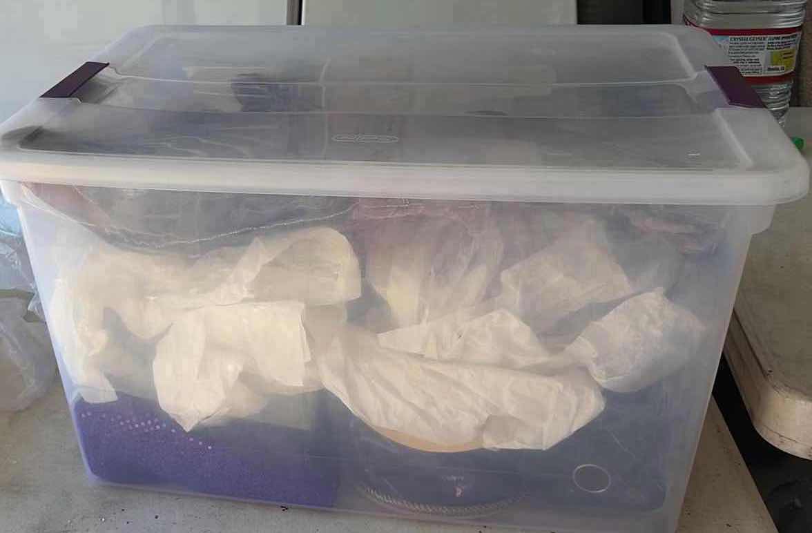 Photo 1 of CONTENTS OF BOX GLASS HOLIDAY DECORATIONS PURPLE COLOR
