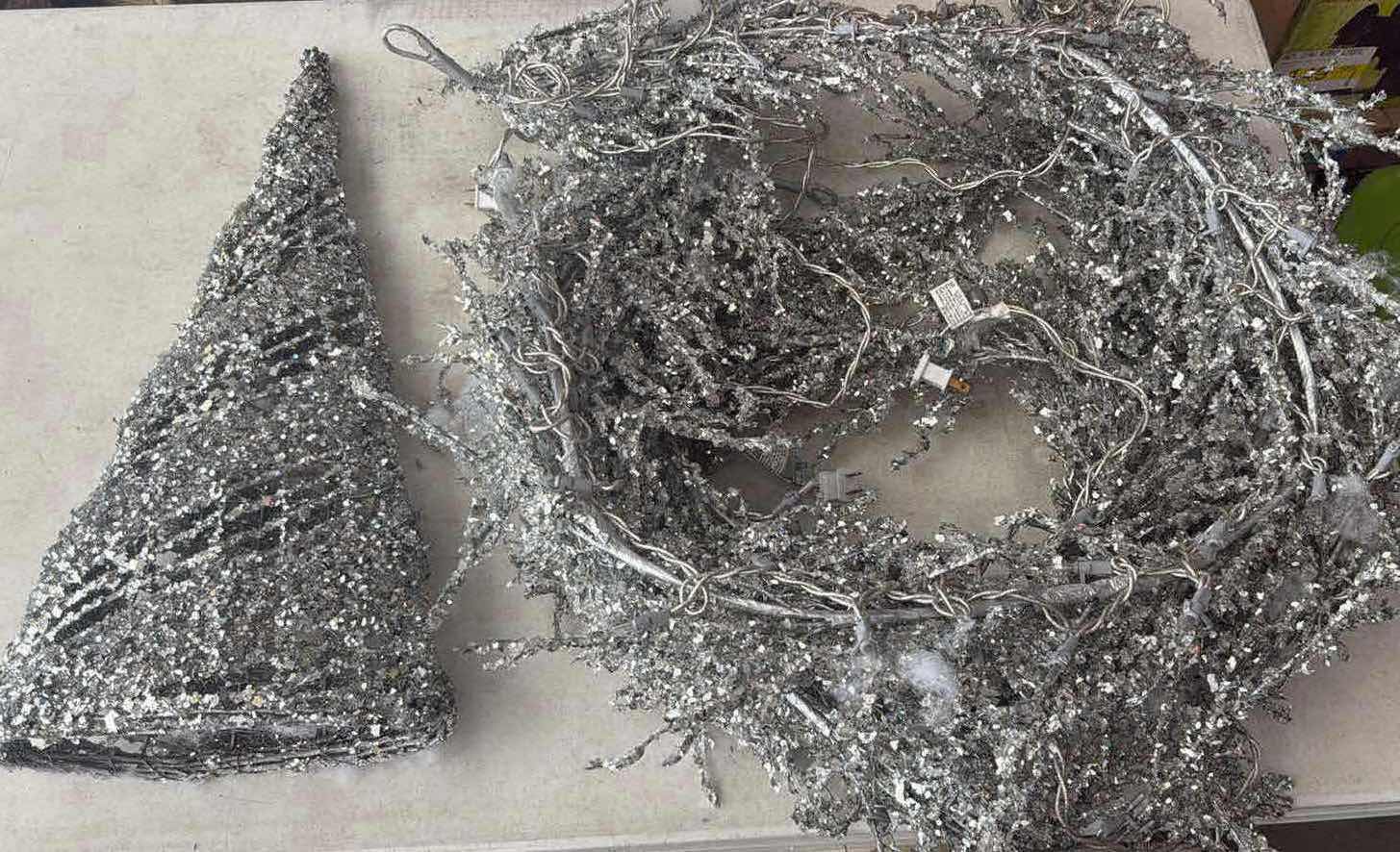 Photo 1 of CONTENTS OF BOX- HOLIDAY LIGHTED GARLAND AND TREE