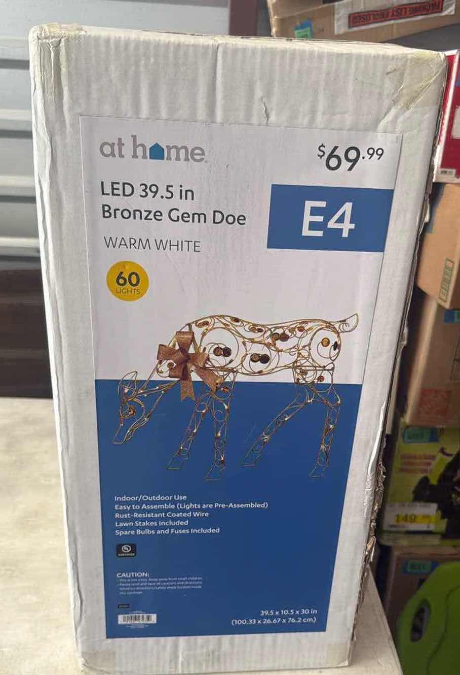 Photo 1 of NIB LED BRONZE GEM DOE 39X10X30”