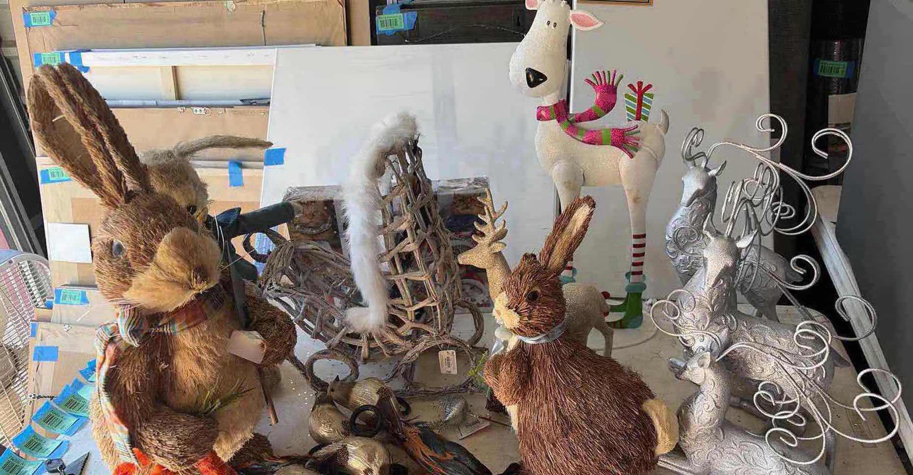 Photo 1 of CONTENTS OF BOX- HOLIDAY DECORATIONS RABBIT/ REINDEER