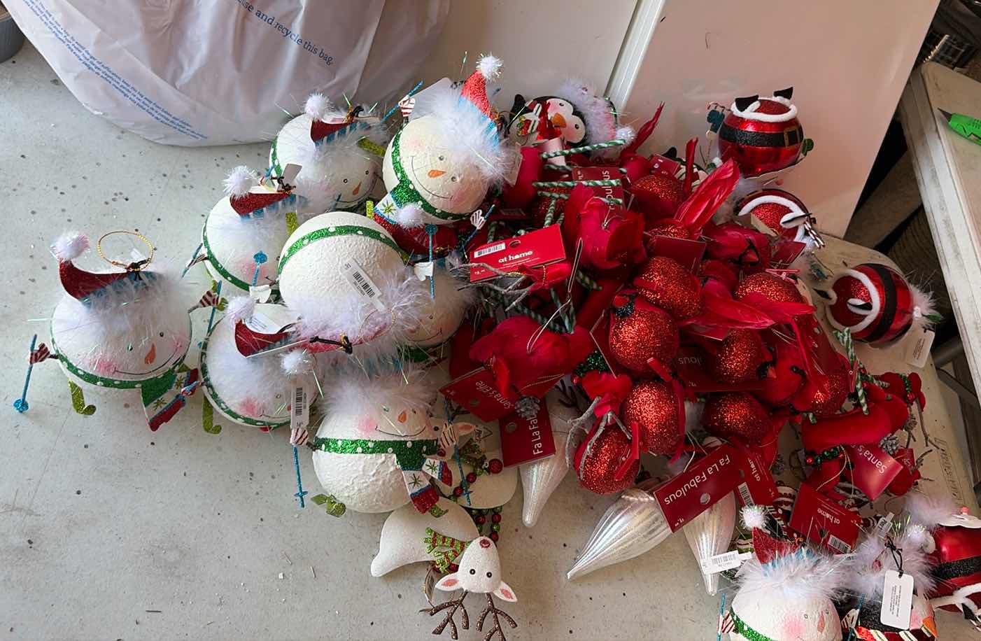 Photo 1 of CONTENTS OF TOTE- HOLIDAY ORNAMENTS (TOTE INCLUDED)