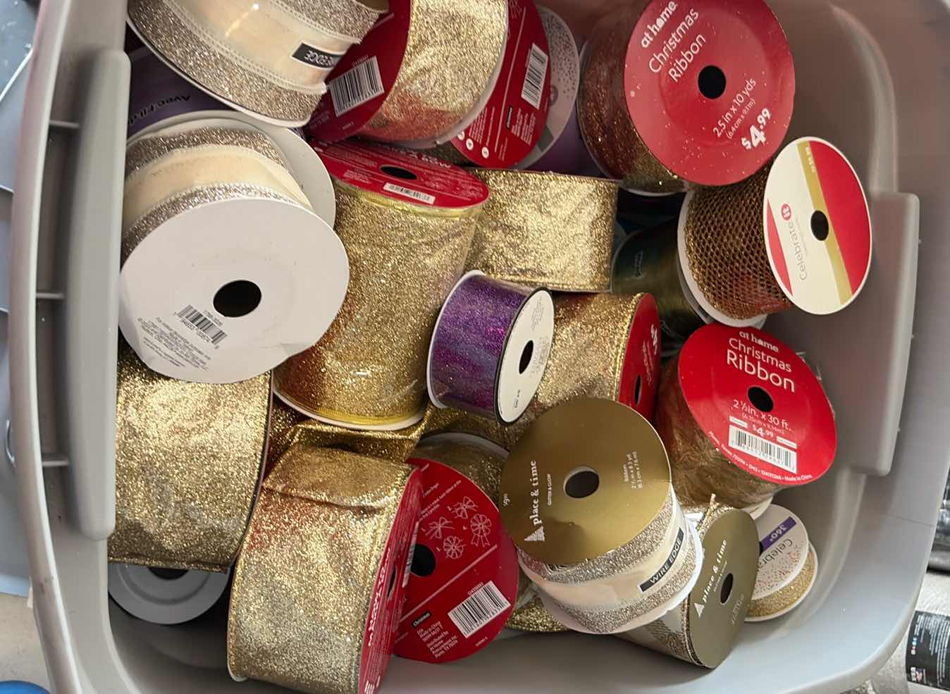 Photo 1 of CONTENTS OF BOX DECORATIVE RIBBONS