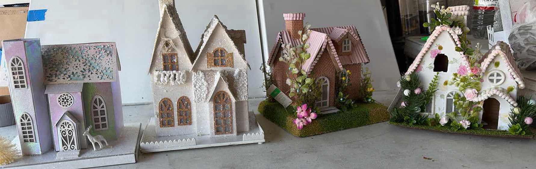 Photo 1 of CONTENTS OF BOX DECORATIONS/ CARDBOARD HOUSES
