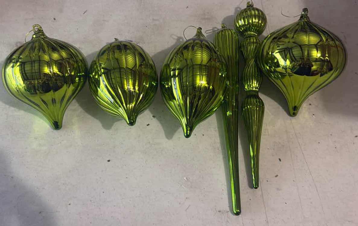 Photo 1 of CONTENTS OF BOX- HOLIDAY ORNAMENTS GREEN