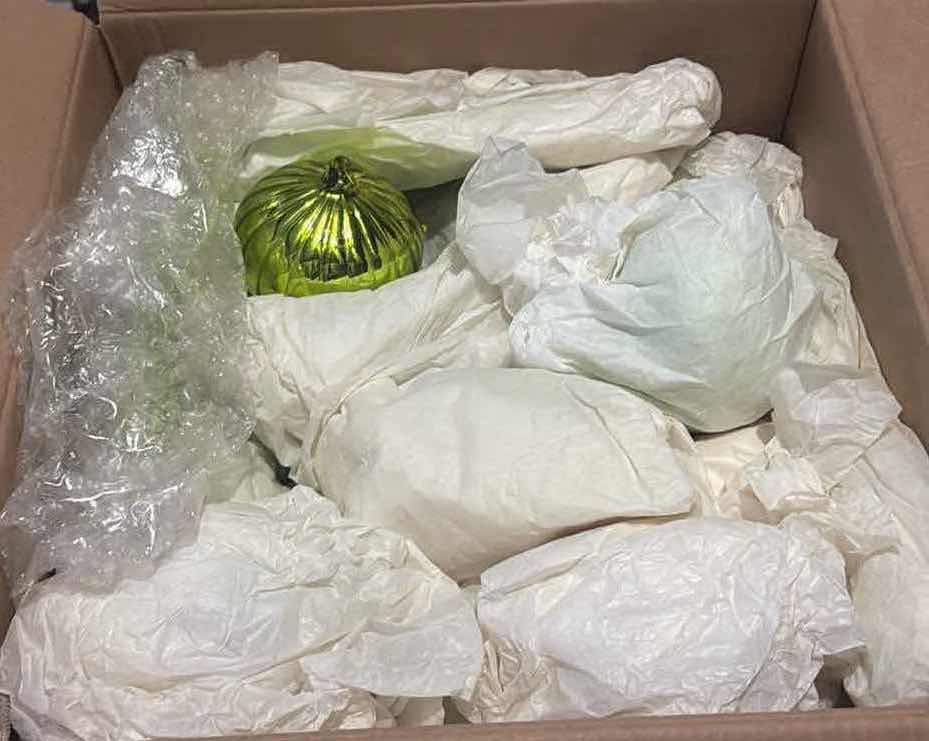 Photo 1 of CONTENTS OF BOX- HOLIDAY ORNAMENTS GREEN